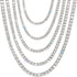 Moissanite Tennis Necklaces for Women Gifts 3-5mm 925 Silver Tennis Necklace Men D Color Round Cut Diamond
