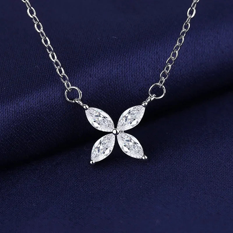 925 Sterling Silver Necklace For Women Round Pendent Sparkling Pave CZ Necklace Fashion Anniversary Birthday Jewelry Gifts