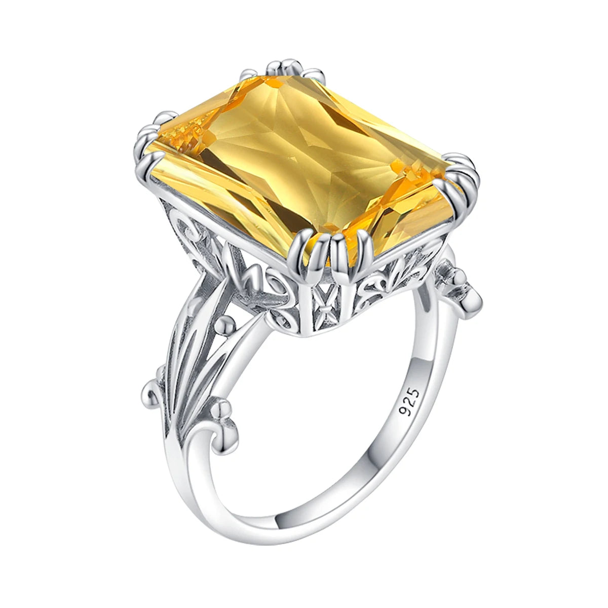 Unique 100% 925 Sterling Silver Aquamarine Ring For Women Vintage Filigree Persian Design Ring Anniversary Fine Jewelry Gifts