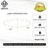 Rinntin Small Zirconia Pendants Waist Chain for Women Minimalist Sexy 925 Silver Link Chain Belly Chain Beach Jewelry CW01