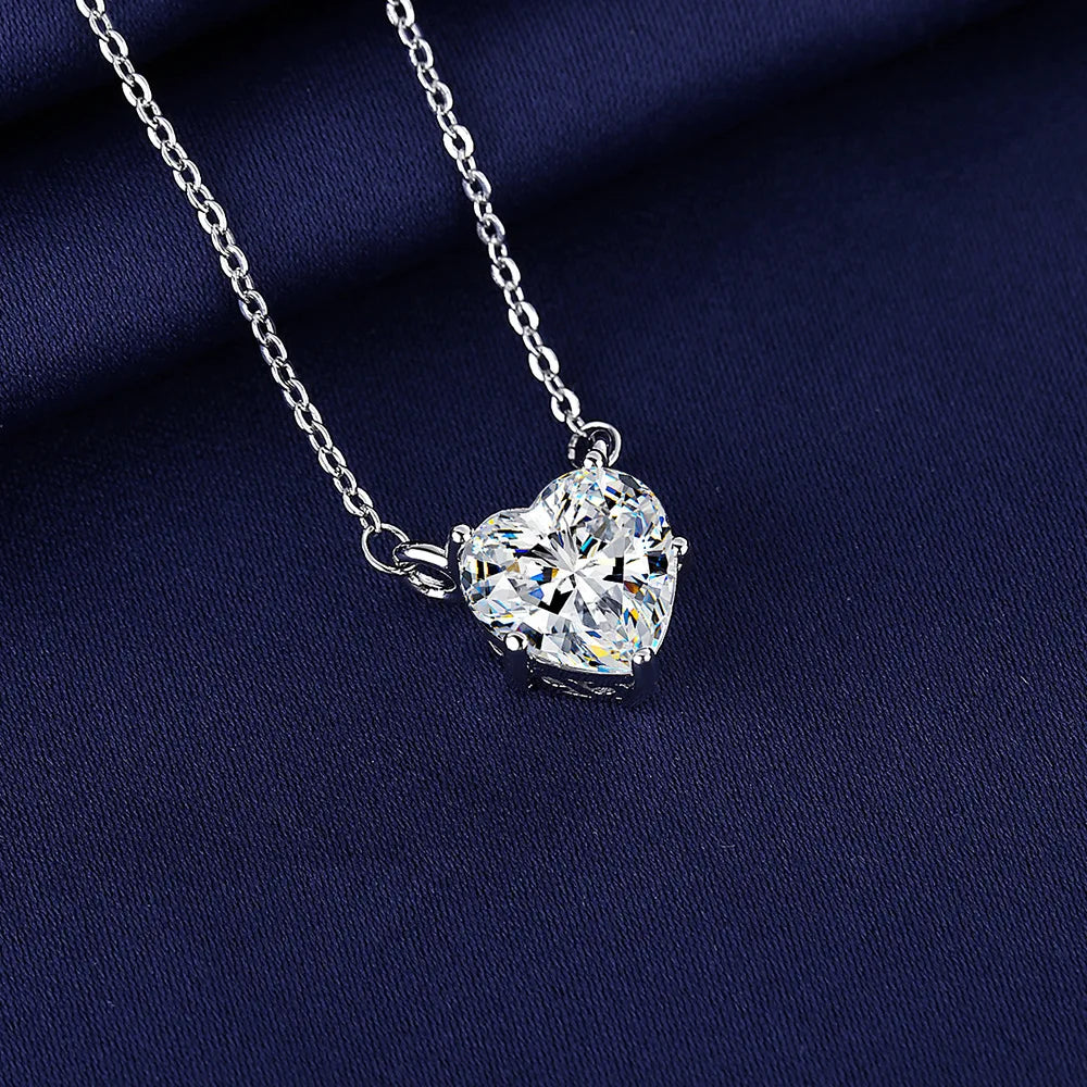 925 Sterling Silver Necklace For Women Round Pendent Sparkling Pave CZ Necklace Fashion Anniversary Birthday Jewelry Gifts
