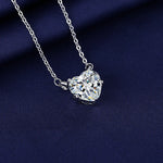 925 Sterling Silver Necklace For Women Round Pendent Sparkling Pave CZ Necklace Fashion Anniversary Birthday Jewelry Gifts