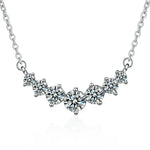 925 Sterling Silver Necklace For Women Round Pendent Sparkling Pave CZ Necklace Fashion Anniversary Birthday Jewelry Gifts N755