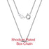 Rinntin Vintage 925 Sterling Silver Link Necklace Fashion Women Men Dainty Neck Chain Hip Hop Rhodium Neck Jewelry Gift SC21