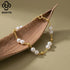 Rinntin Rerto 14K Gold 925 Sterling Silver Pearls Chain Bracelet Pearl Beads Bracelet on Hand Female Party Jewelry GPB40