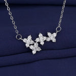 925 Sterling Silver Necklace For Women Round Pendent Sparkling Pave CZ Necklace Fashion Anniversary Birthday Jewelry Gifts N755