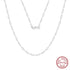 Rinntin Diamond Cut Paper Clip Necklace S925 Sterling Silver 14K 18K Gold Plated Stacked Necklaces PaperClip Collar Chain SC39