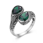 Woman Rings Rainbow Mystic Topaz Stone Eye of God Real 925 Silver Ring Female Dating Party Fine Jewelry
