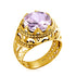 Vintage Rings For Men Genuine 925 Sterling Silver Male Ring 13*13mm Mystic Topaz Round Cut Stone Men's Jewelry Beautiful
