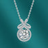 New 925 Sterling Silver Jewelry Elegant Feather Zircon Pendants Necklaces Women Fashion Exquisite Symbol CZ Wild Clavicle Chain