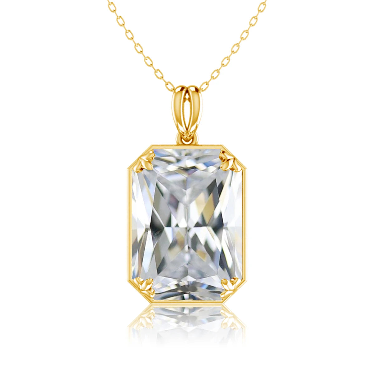 585 Gold Plated Pendants and Necklaces Real Solid 925 Sterling Silver Woman Pendants for Fine Jewelry