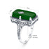 Unique 925 Sterling Silver Ring for Woman Simulated Emerald Vintage Filigree Persian Design Femal Elegant Rings Hand Made