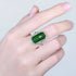 Unique 925 Sterling Silver Ring for Woman Simulated Emerald Vintage Filigree Persian Design Femal Elegant Rings Hand Made