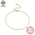 Rinntin S925 Silver Ankle Chain Bracelet for Women Girls Leg Foot Chain Summer Beach Style Trendy Foot Jewelry Accessories SA06