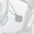 New Fashion Round Rotatable Dance Zircon Pendant Necklaces Women 925 Sterling Silver Jewelry Rhinestone CZ Choker Free Delivery