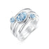 Real Silver 925 Ring For Women Mystic Rainbow Topaz Gemstone Ring Creative Statement Fashion Jewelry Wholesale Christmas Gifts
