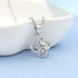 925 Sterling Silver Necklace For Women Round Pendent Sparkling Pave CZ Necklace Fashion Anniversary Birthday Jewelry Gifts