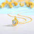 Casual 14K Gold AU585 Personalized Necklace 1ct Moissanite Diamond Sugar Cube Pendant for Woman Wedding Gifts Certified Jewelry