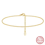 Rinntin 925 Sterling Silver Fish Lips Chain Anklet for Women Fashion Foot Bracelet Summer Sexy Silver Ankle Straps Jewelry SA33