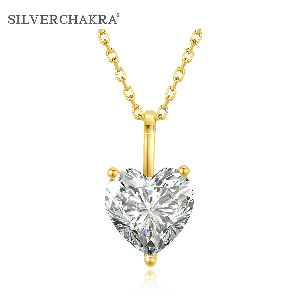 14K Gold Necklaces for Women Heart Cut VVS1 1ct 2ct 3ct Moissanite Diamond Au585 Pendant Engagement Luxury Designer Jewelry