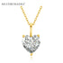 14K Gold Necklaces for Women Heart Cut VVS1 1ct 2ct 3ct Moissanite Diamond Au585 Pendant Engagement Luxury Designer Jewelry
