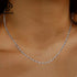 Rinntin Vintage 925 Sterling Silver Link Necklace Fashion Women Men Dainty Neck Chain Hip Hop Rhodium Neck Jewelry Gift SC21