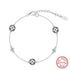 Rinntin 925 Sterling Silver Shell 14K Gold Four Leaf Clover Bracelet Waterproof Flower Bracelets Jewelry for Women Girls Gift