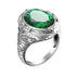 Genuine 925 Sterling Silver 14*18mm Oval Created Ruby Ring For Women Vintage Punk Birthday Stone Wedding Party Fashion Jewellery