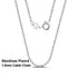 Rinntin 925 Sterling Silver Cable Link Chain Necklace for Women 45cm/50cm/55cm Simple Women's Neck Chain Silver Jewelry SC06