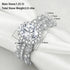 Newshe 3 Pieces Wedding Engagement Rings Set for Women 925 Sterling Silver Jewelry Art Deco Bands Oval AAAAA Cubic Zircon Ring