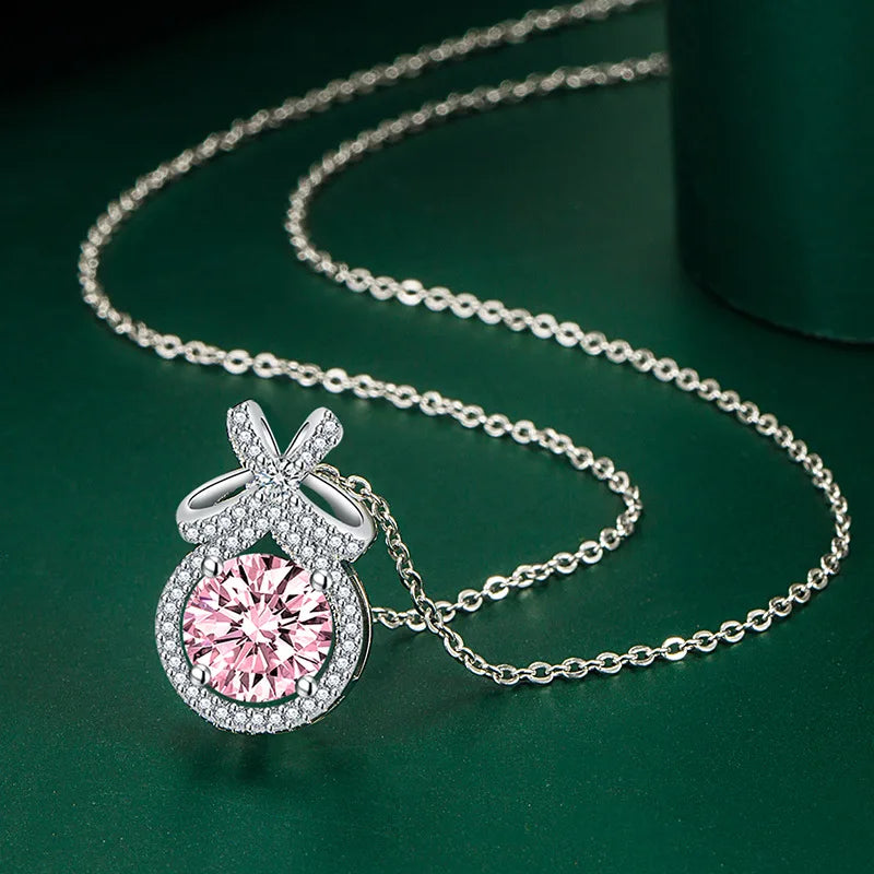 New 925 Sterling Silver Jewelry Elegant Feather Zircon Pendants Necklaces Women Fashion Exquisite Symbol CZ Wild Clavicle Chain
