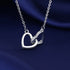925 Sterling Silver Necklace For Women Round Pendent Sparkling Pave CZ Necklace Fashion Anniversary Birthday Jewelry Gifts