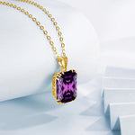 SILVERCHAKRA 585 14k Gold Color Necklaces Black Onyx Gemstones Pendant Necklace For Women 925 Sterling Silver Fine Jewelry