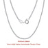 Rinntin 925 Sterling Silver Italian Handmade 1.2/1.6/2.0mm Chopin Chain Necklace for Women Fashion Basic Neck Chain Jewelry SC53
