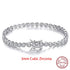 Rinntin Shiny Tennis Bracelet 925 Sterling Silver 1.5/2/3mm Clear Cubic Zirconia for Women Luxury Chain Bracelet Jewelry SB143