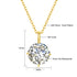 Hot Sale 100% Real 14k AU585 Gold Pendant D Color Moissanite Necklace For Women 0.5ct/1ct/2ct/3ct Luxury Engagement Jewelry