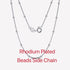Rinntin Vintage 925 Sterling Silver Link Necklace Fashion Women Men Dainty Neck Chain Hip Hop Rhodium Neck Jewelry Gift SC21