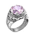 Vintage Rings For Men Genuine 925 Sterling Silver Male Ring 13*13mm Mystic Topaz Round Cut Stone Men's Jewelry Beautiful