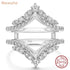 Newshe Solid 925 Sterling Silver Vintage Ring Enhancers for Women Engagement Rings Luxury Wedding Jewelry