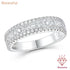 Newshe Moissanite Rings for Women GRA Certified Promise Wedding Engagement Exquisite Designed Ring White Gold Plated Band