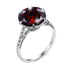 Dark Red Garnet Ring for Women's Silver Rings 925 Genuine Flower Charms Brand Wedding Engagement Jewelry Anniversary Gift