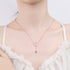 925 Sterling Silver Necklace For Women Round Pendent Sparkling Pave CZ Necklace Fashion Anniversary Birthday Jewelry Gifts