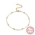 Rinntin 925 Sterling Silver Fish Lips Chain Anklet for Women Fashion Foot Bracelet Summer Sexy Silver Ankle Straps Jewelry SA33