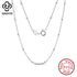 Rinntin 100% 925 Sterling Silver Small Smooth Bead Ball Necklace 16-24 Inches Chain for Unisex High Quality Party Jewelry SC22