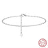 Rinntin Fine 925 Sterling Silver 2mm Width Fish Lips Chain Anklet Women's Summer Beach Foot Jewelry Leg Minimalist Anklet SA40