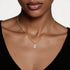 VIXONNA 14K Gold Halo Pear Cut Moissanite Necklace - 1ct AU585 Vintage Pendant