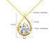 14K Gold Round Cut Moissanite Diamond Necklaces for Women Water Drop Shape Solitaire Pendant Wedding Engagement Simple Jewelry
