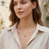 Rinntin Moissanite Diamond Heart Pendant 1-4CT 925 Sterling Silver Chain Necklace Party Choker Fine Jewelry Accessories SMON08