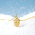 Recommend Lucky Acorn 14K Gold Pendant with Sterling Silver Chain Necklace for Women 3 Moissanite Stones Christmas Party Gifts