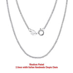 Rinntin 14K Gold 925 Sterling Silver Italian Chopin Chain Necklace for Women Fashion Handmade Basic Neck Chain Jewelry SC53